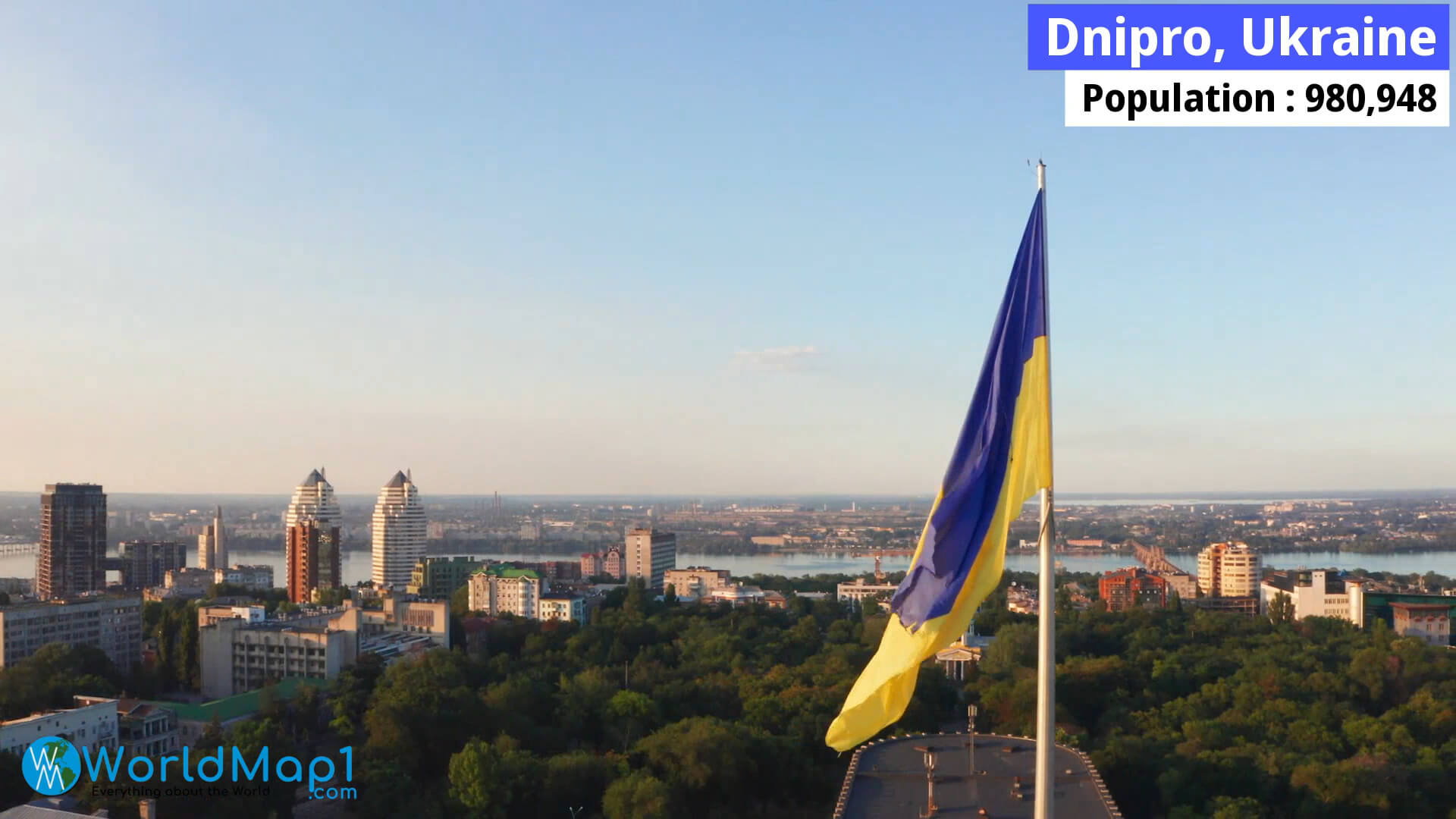 Dnipro Aerial View Ukraine